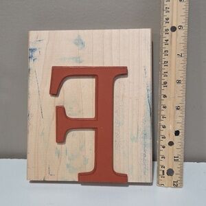 F Monogram Capital letter Rubber stamp